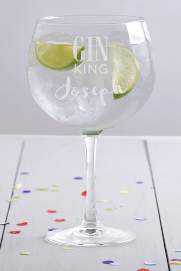 Personalised Gin King Balloon Glass By Loveabode
