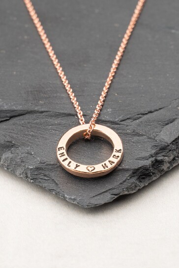 Personalised Mini Circle Necklace by Posh Totty Designs