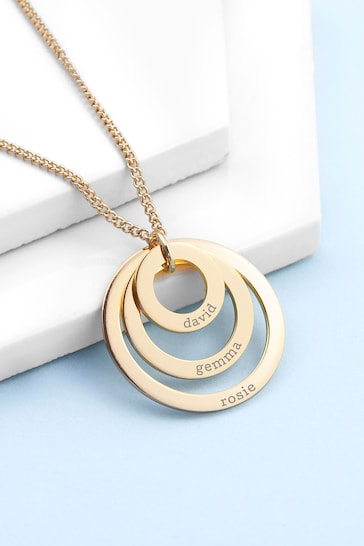 Personalised Rings Of Love Necklace by Treat Republic