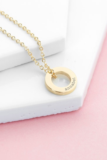 Personalised Mini Ring Necklace by Treat Republic