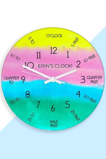Personalised Tell The Time Wall Clock by Treat Republic