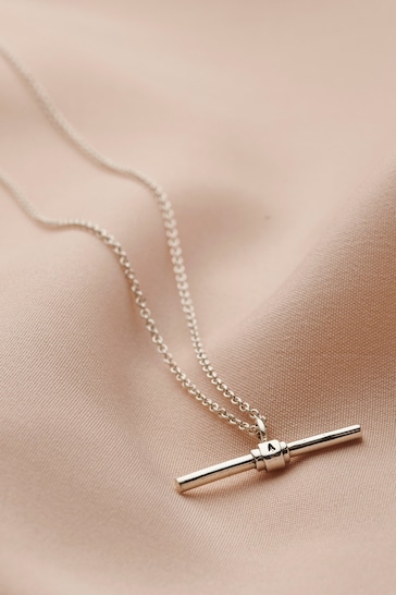 Personalised Albert T Bar Necklace by Posh Totty