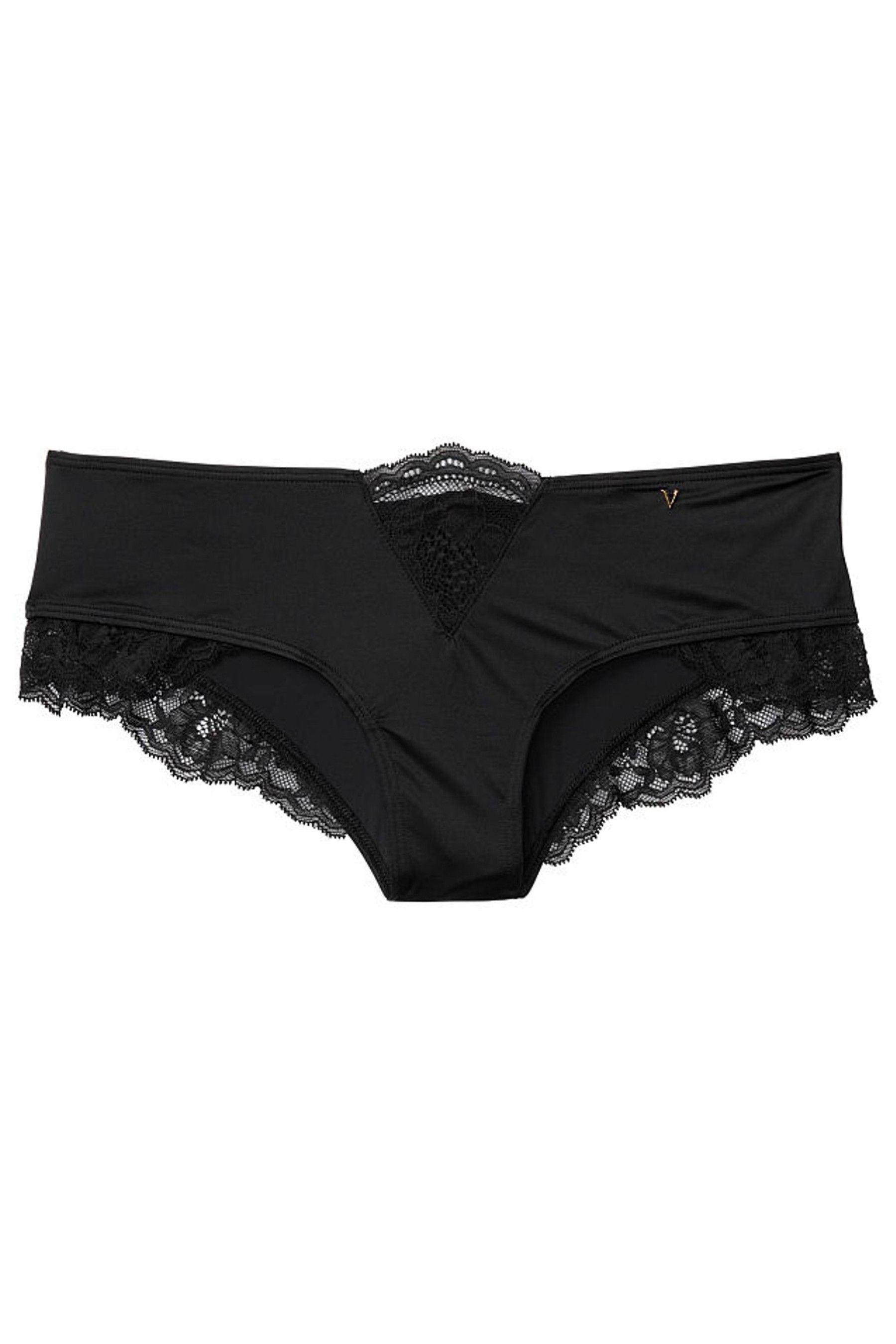 Buy Victoria s Secret Black Lace Trim Knickers from the Next UK
