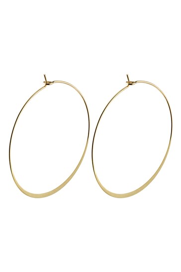 PILGRIM Gold Plated Recycled Tilly Large Hoop Earrings