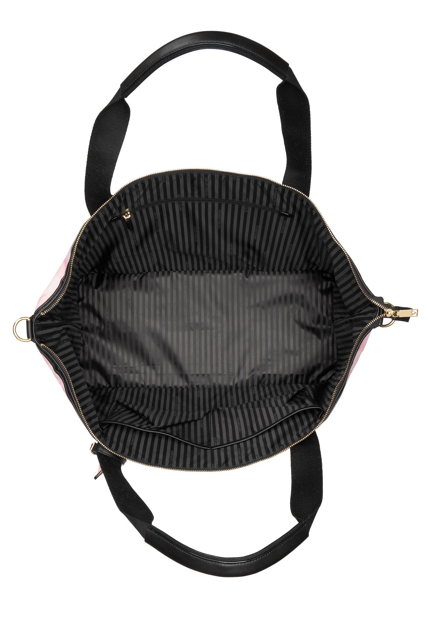 Buy Victoria s Secret Pink Iconic Stripe The Getaway Overnight Bag
