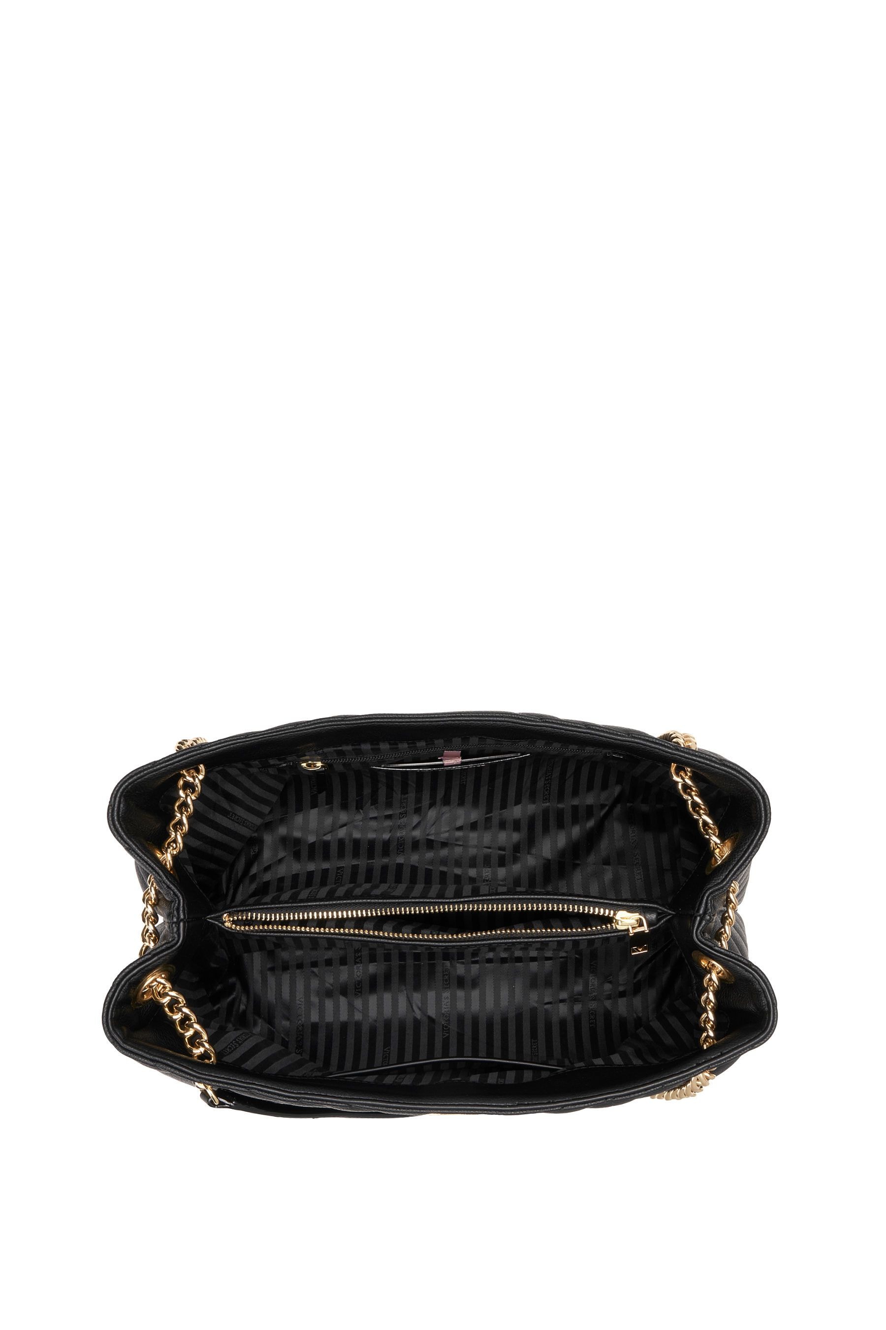 Victoria secret black leather bag hotsell