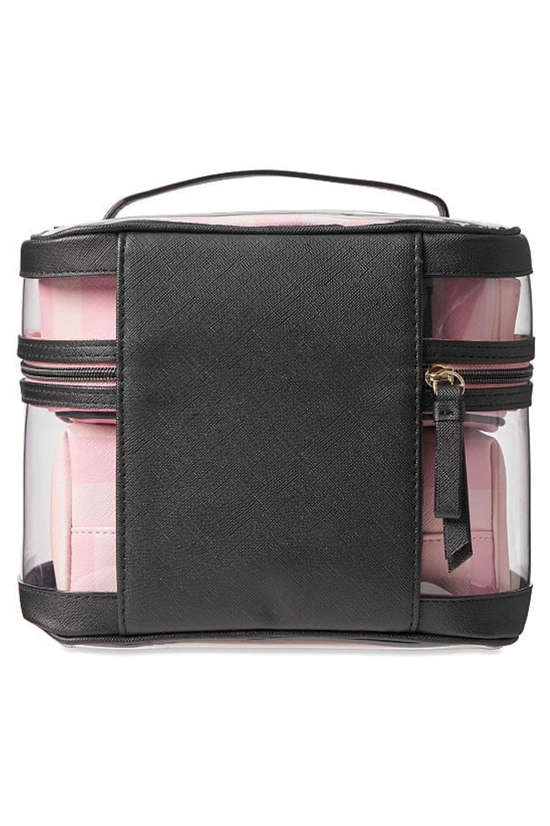 Victoria secret pink and black striped bag sale