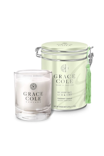 Grace Cole neuve Clear Grapefruit Lime and Mint Scented Candle 200g