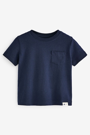 Gap Blue Pocket Short Sleeve Crew Neck T-Shirt (6mths-5yrs)