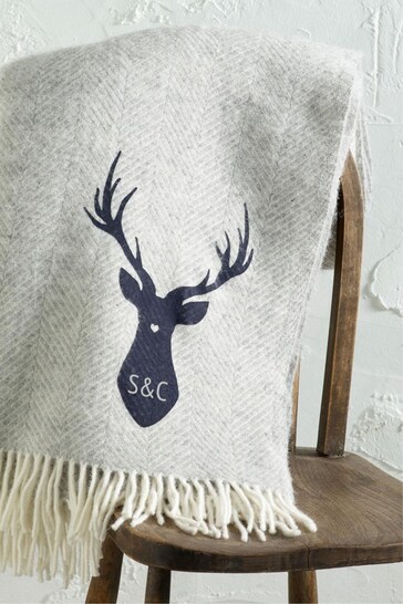 Personalised Stag Throw by Jonny's Sister