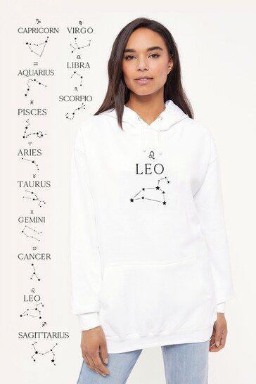 Personalised Lipsy Horoscope Star Sign Womens Hooded Tees Sweatshirt