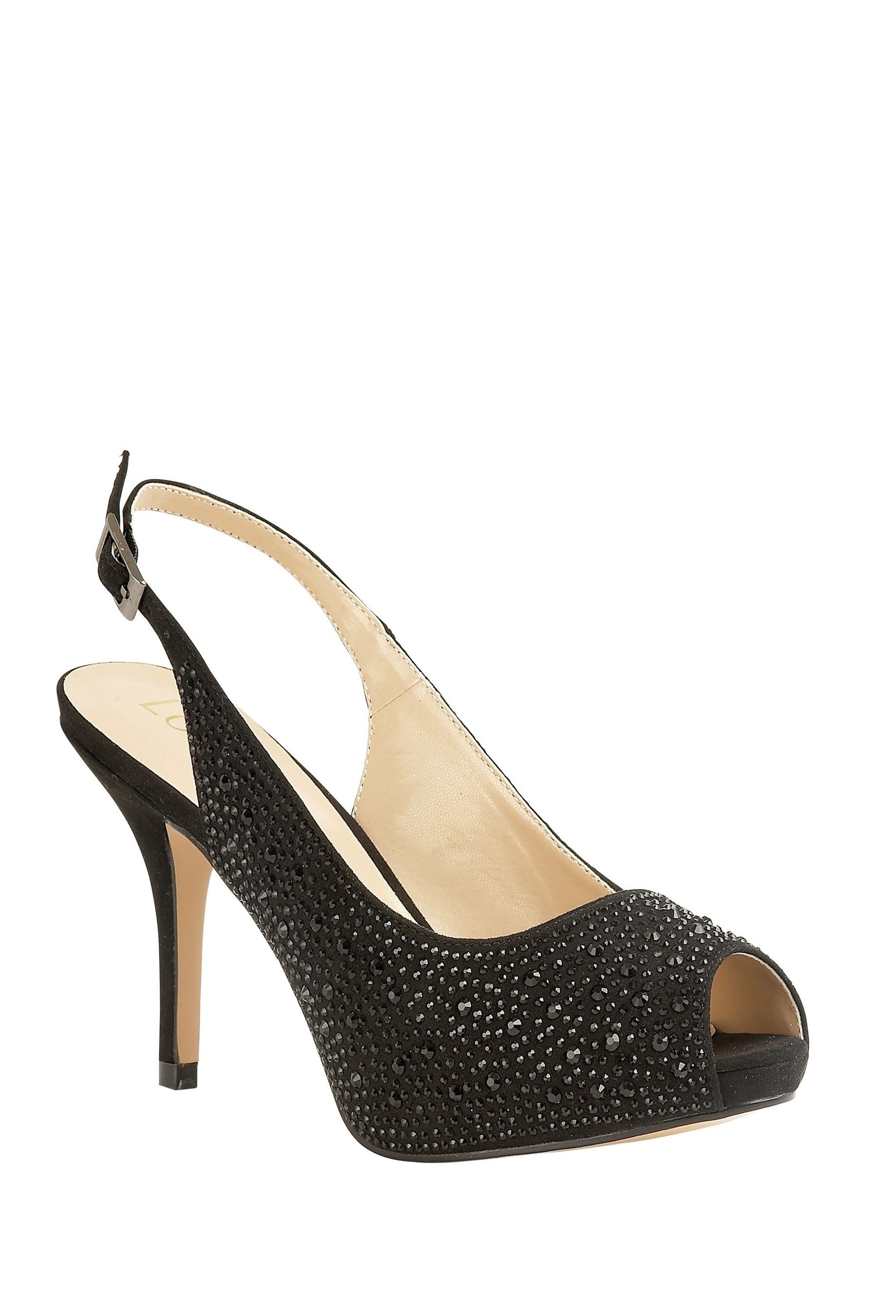 Buy Lotus Footwear Black Black SlingBack Court Shoes from the Next