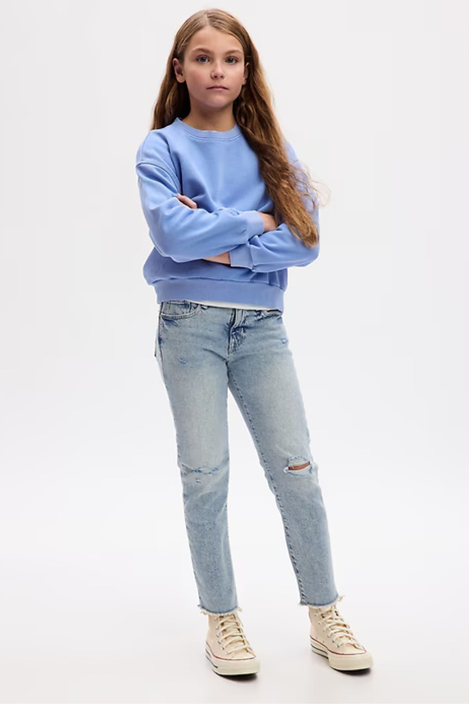 Girlfriend shop jeans ripped