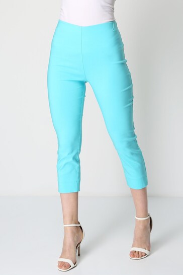 Roman Turquoise Cropped Stretch good Trouser