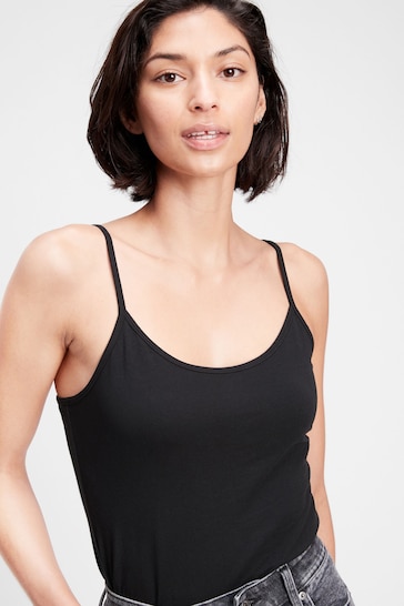 Buy Gap Black Fitted Scoop Neck Cami from the Next UK online shop