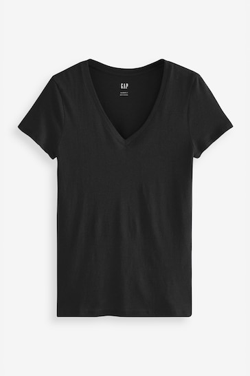 Gap Black Favourite Short Sleeve V-Neck T-Shirt
