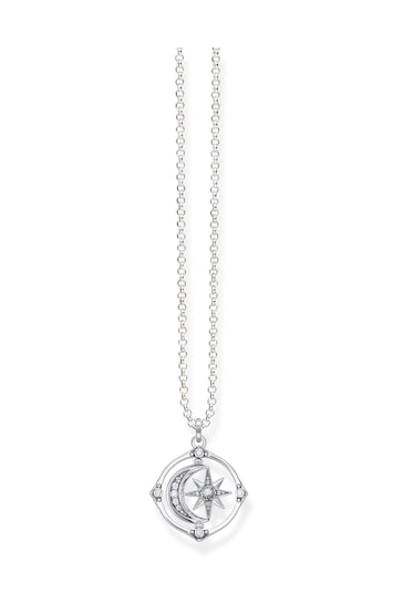 Thomas Sabo Silver Kingdom of Dreams Spinning Moon and Star Pendant Necklace