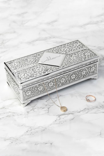 Personalised Silver Trinket Box by Treat Republic