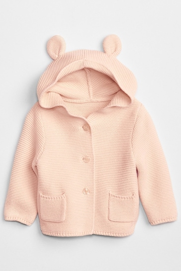 Buy Gap Pink Knitted Brannan Bear Cardigan - Baby (Newborn - 24mths ...
