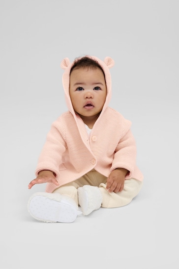 Gap Pink Knitted Brannan Bear Cardigan - Baby (Newborn - 24mths)