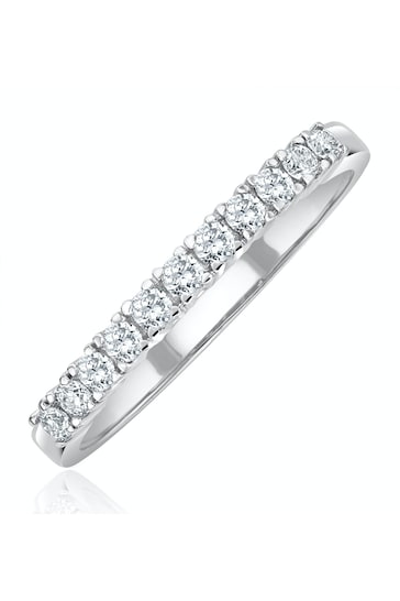 The Diamond Store Half Eternity Ring 0.30CT Lab Diamond 9K White Gold