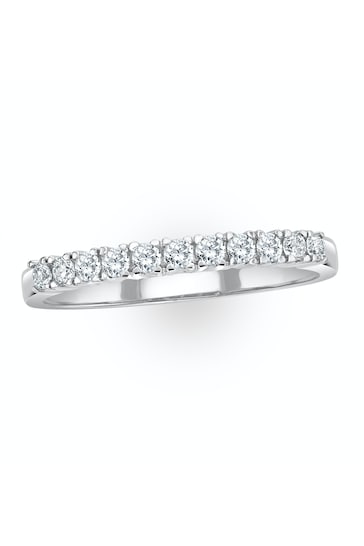 The Diamond Store Half Eternity Ring 0.30CT Lab Diamond 9K White Gold