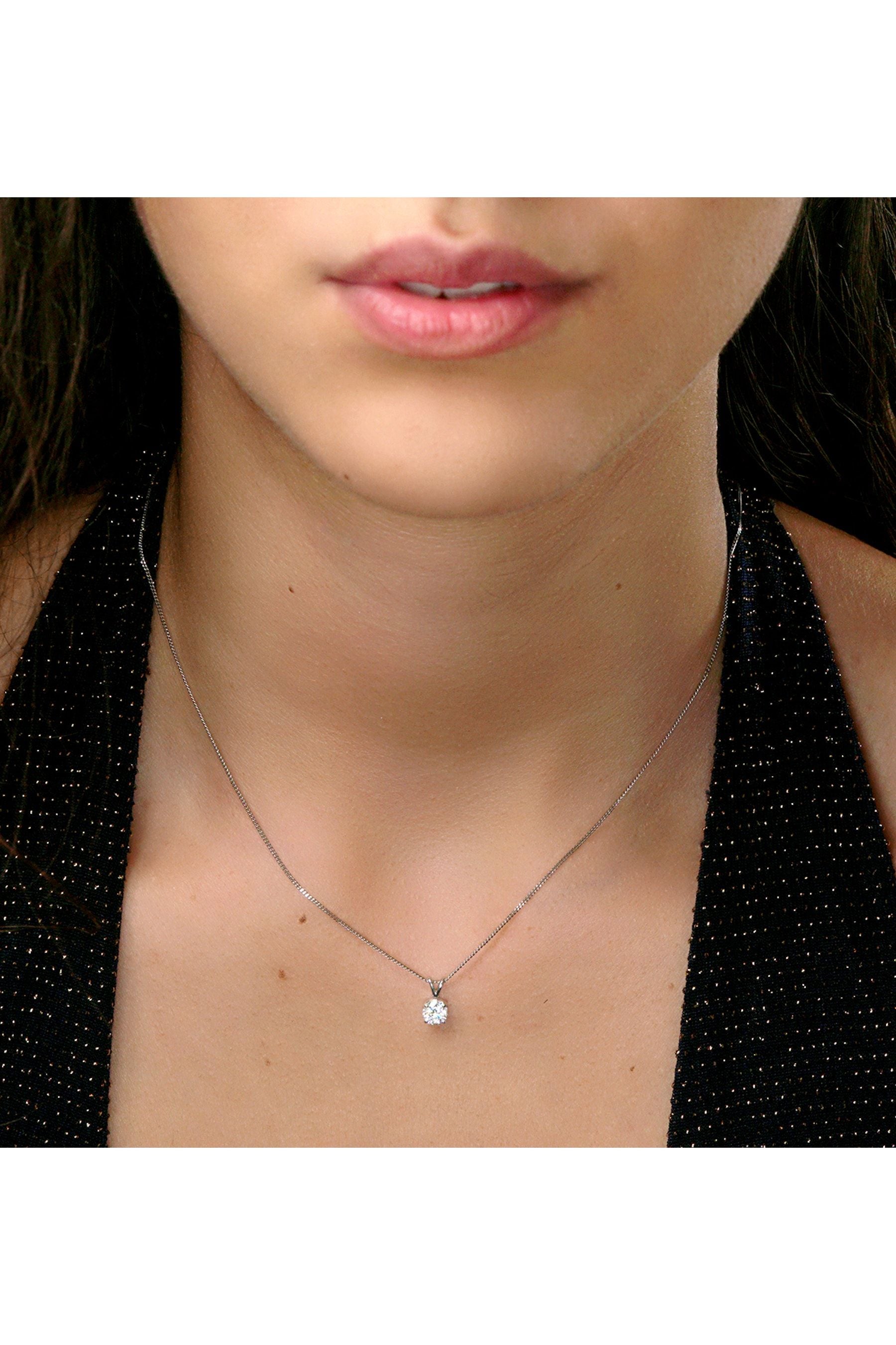 Buy The Diamond Store Lab Diamond Solitaire Pendant Necklace 0.50