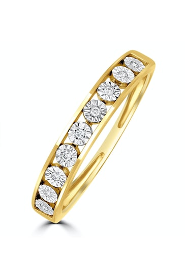The Diamond Store Channel Set Lab Diamond Eternity Ring 0.05ct in 9K Gold