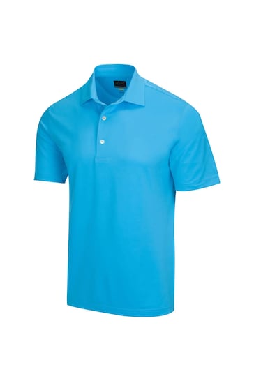 Greg Norman Riviera Blue Freedom Micro Pique Polo Shirt