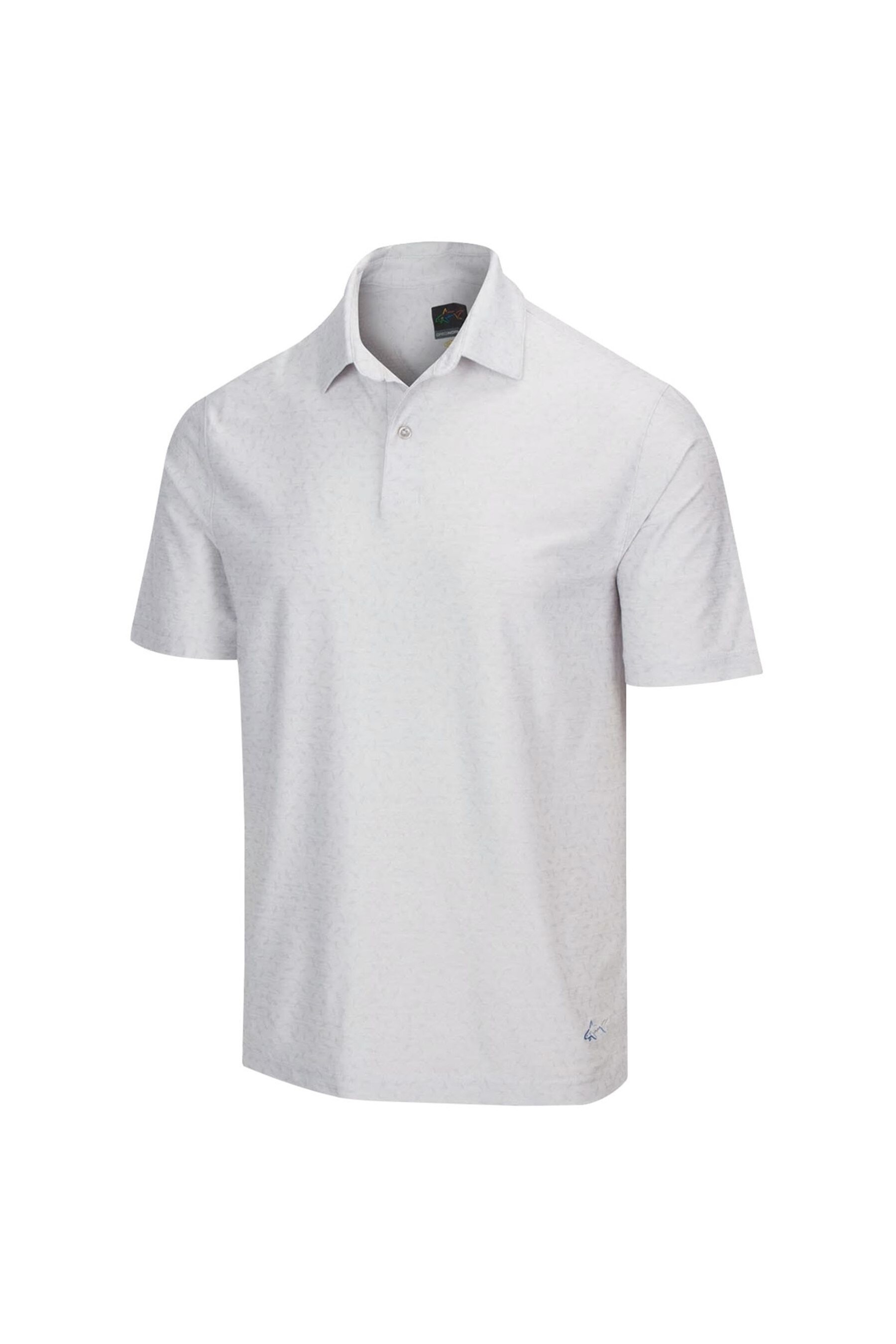 Buy Greg Norman Shark Grey Heather LAB Shark Polo Shirt from the