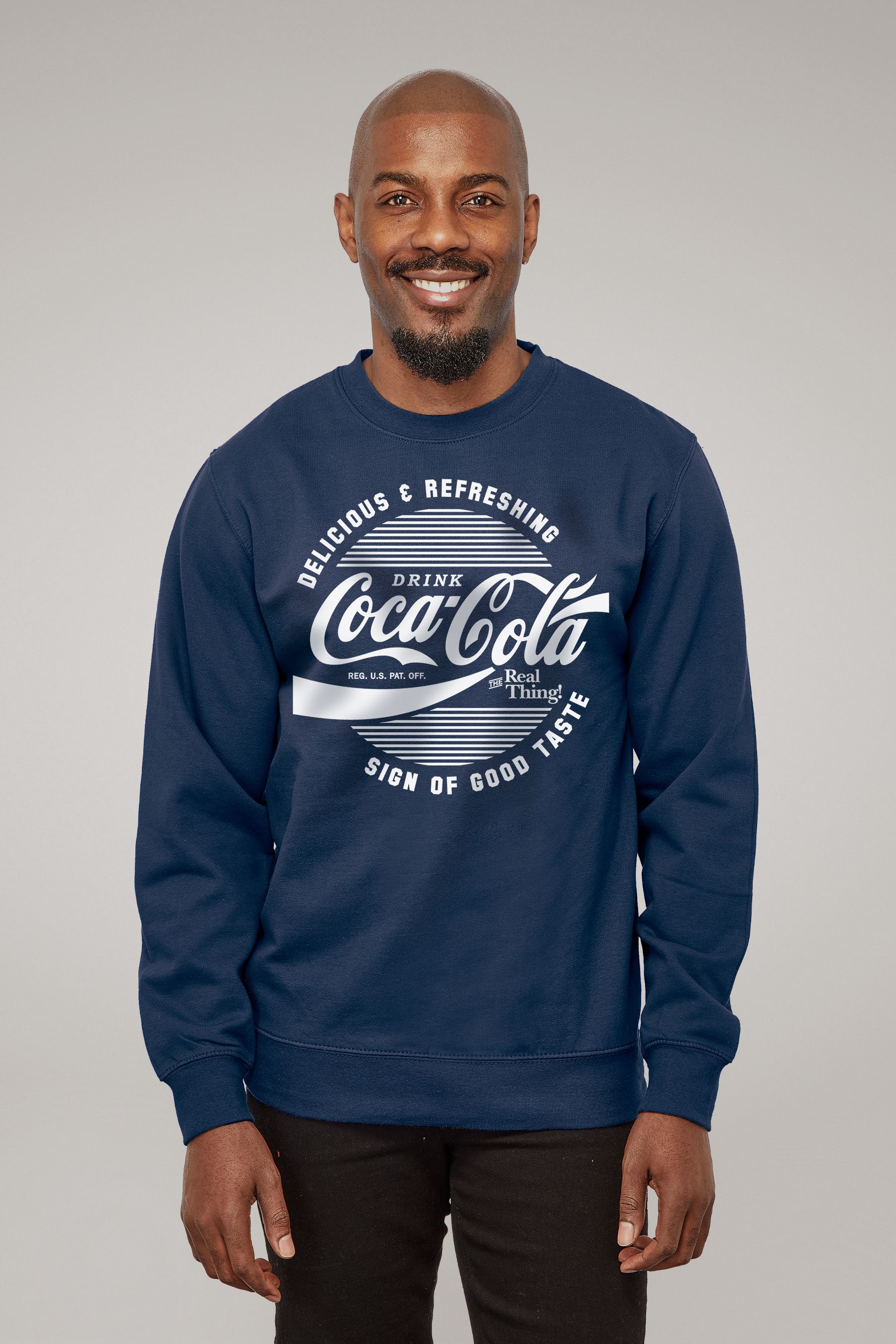 Blue coca cola sweatshirt clearance
