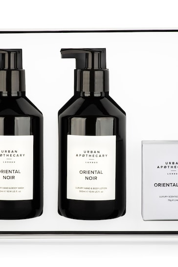 Urban Apothecary Oriental Noir Body + Home Collection  300ml Wash, Lotion and 70g Candle Gift Set