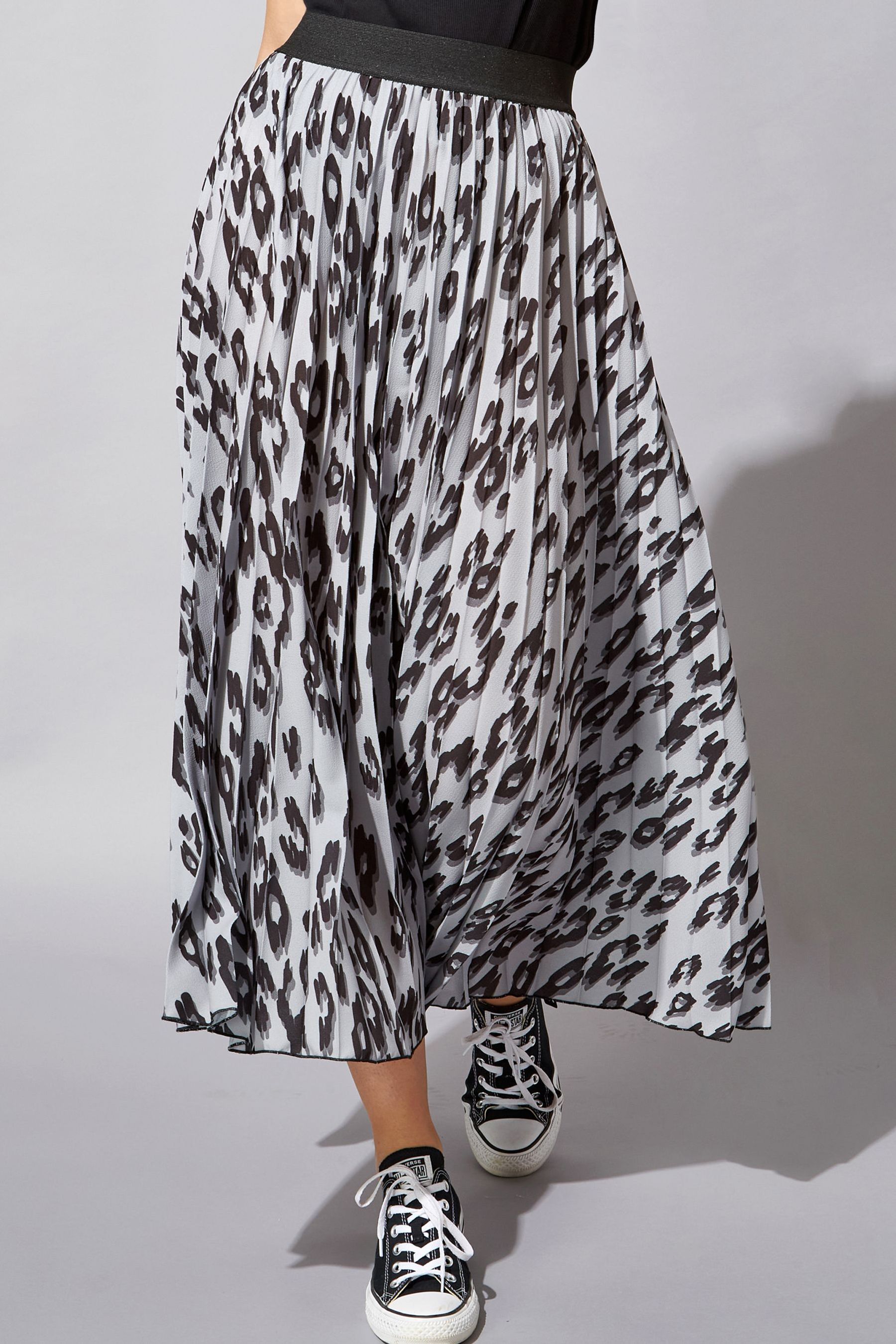 Lipsy zebra print pleated skirt cheap