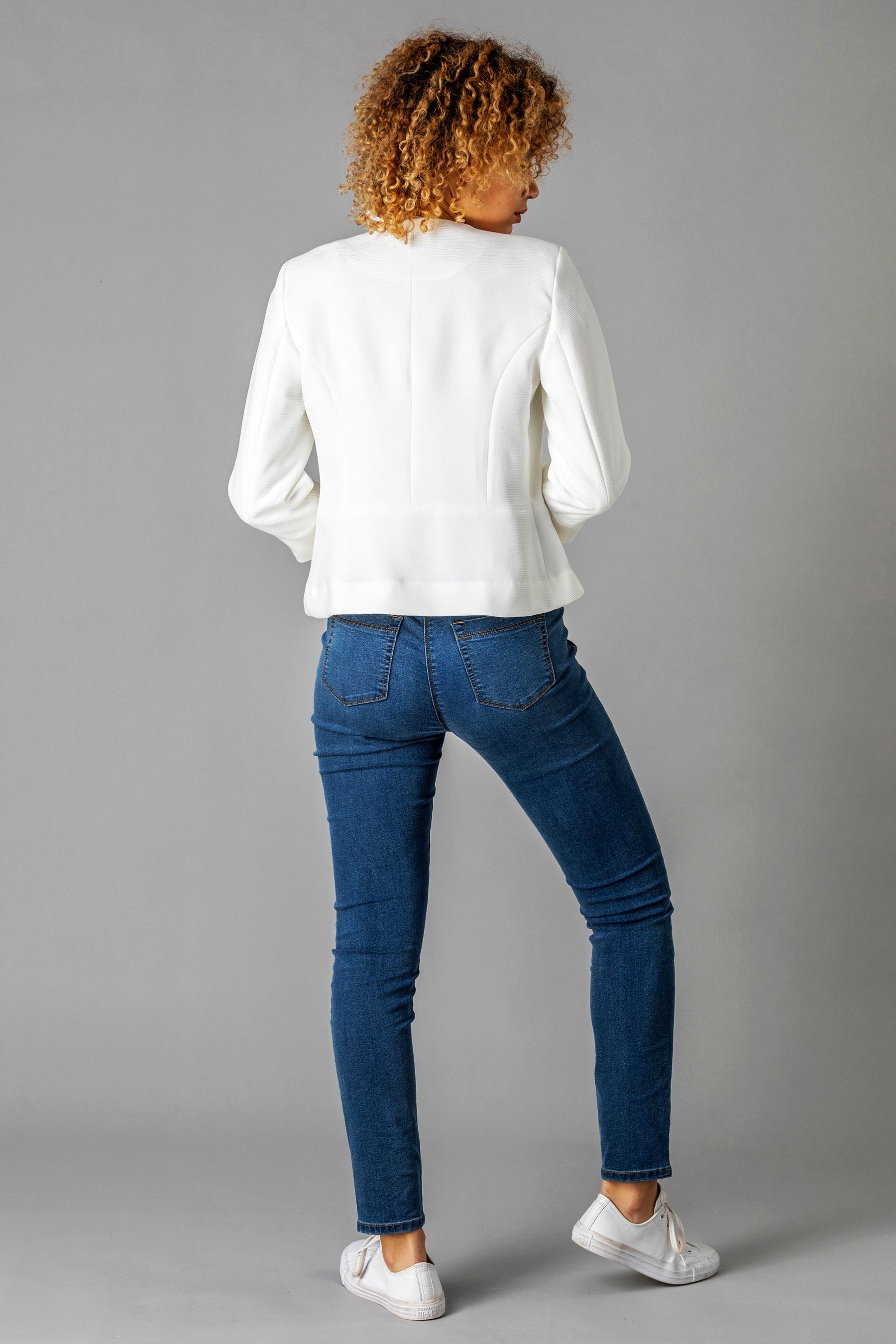 Buy Roman Ivory Textured Cropped Jacket from the Next UK online shop