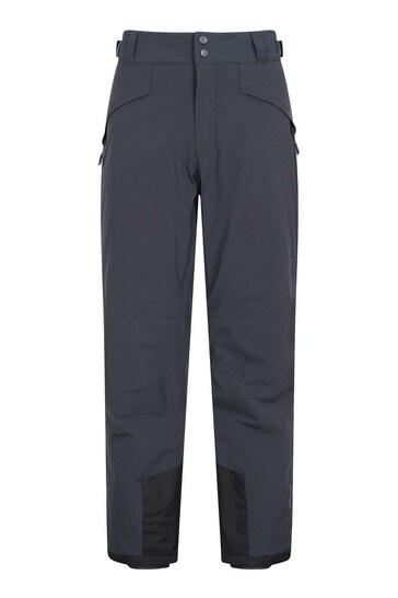 Mountain Warehouse Grey Orbit Mens 4-Way-Stretch Recco Ski Trouser logotypsp - Short Length