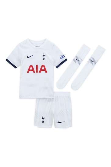 Nike White Jr. Tottenham Hotspur 2023/24 Home Football Kit