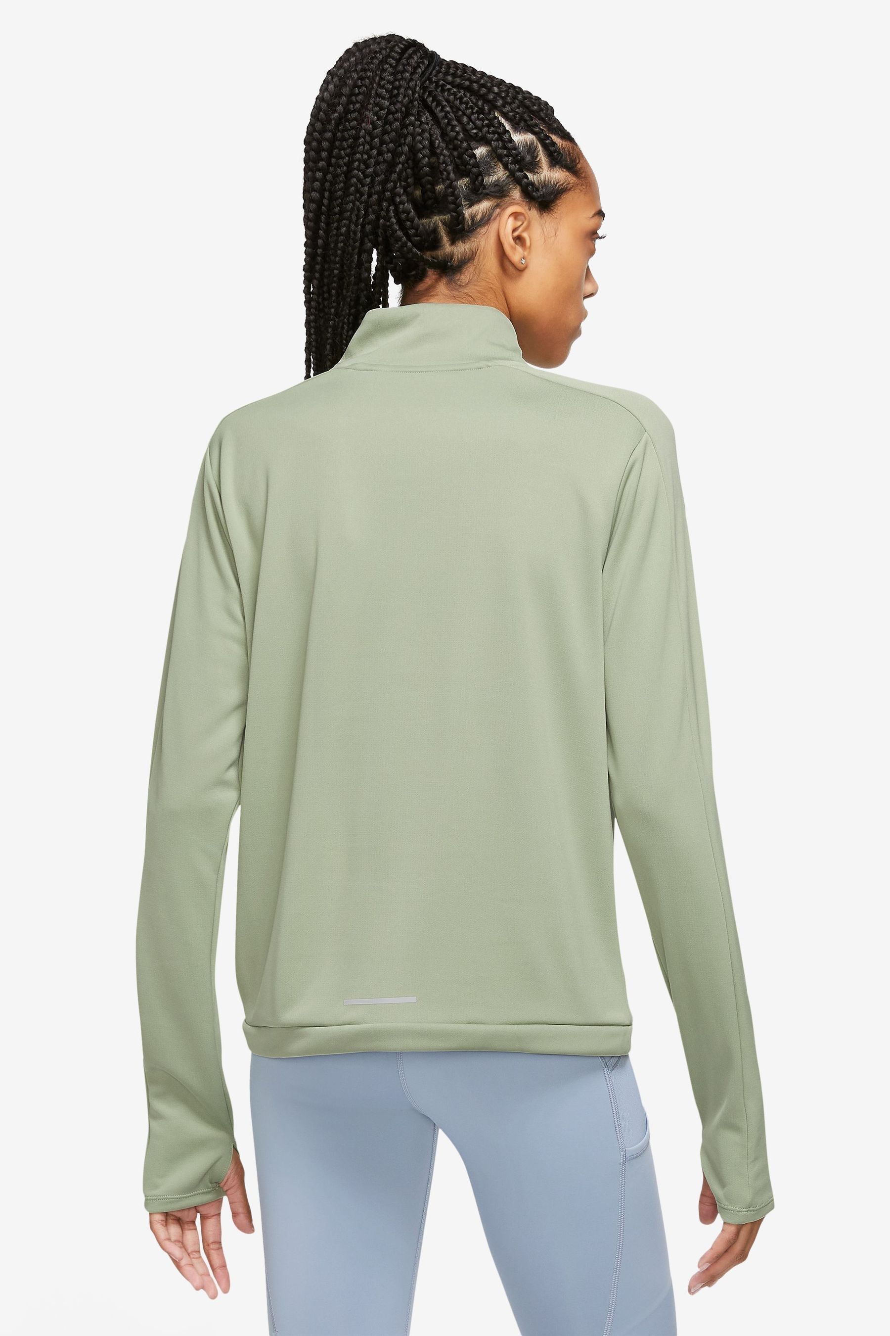 Nike Green Dri FIT Swoosh Half Zip Running Top