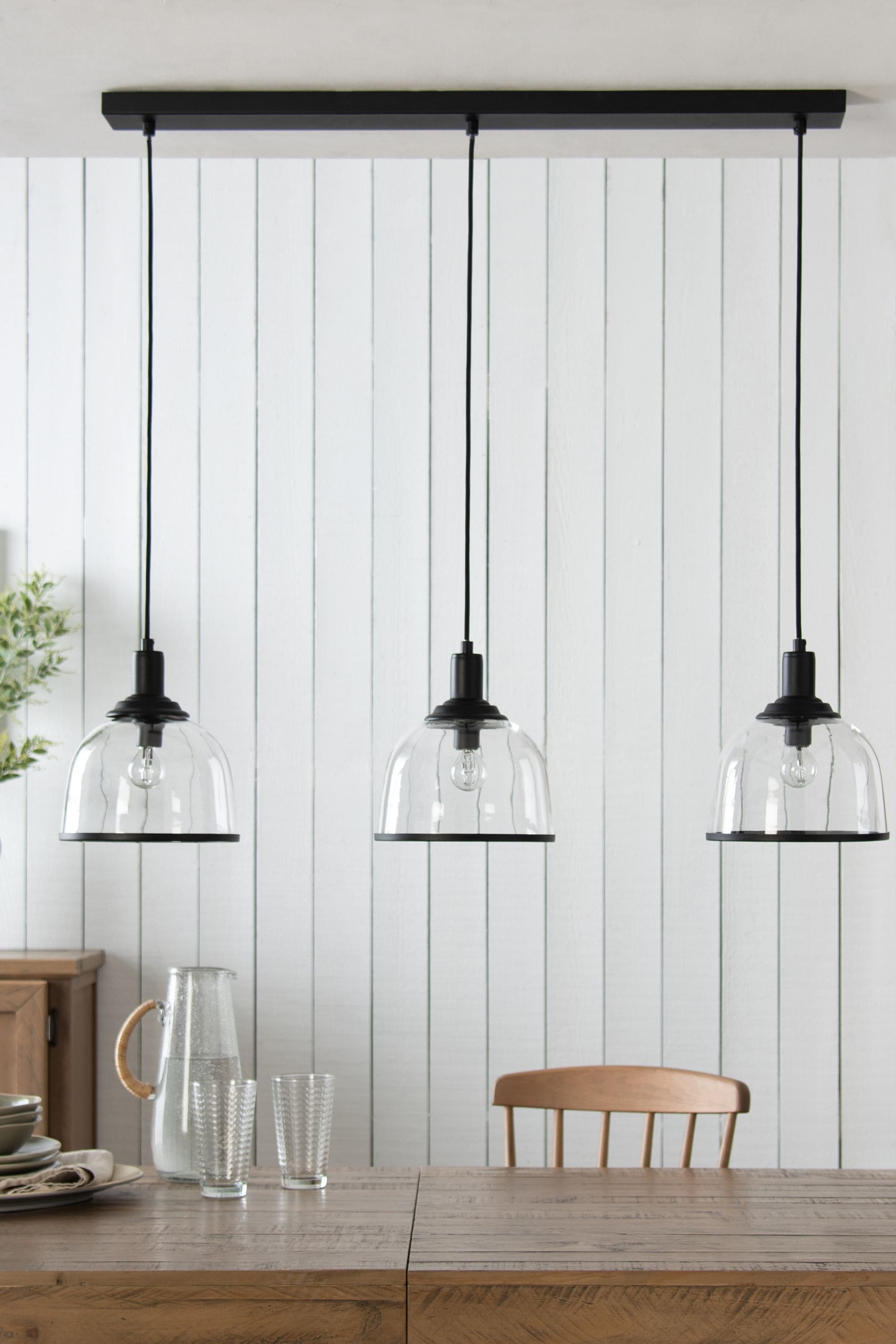 Black three cheap light pendant