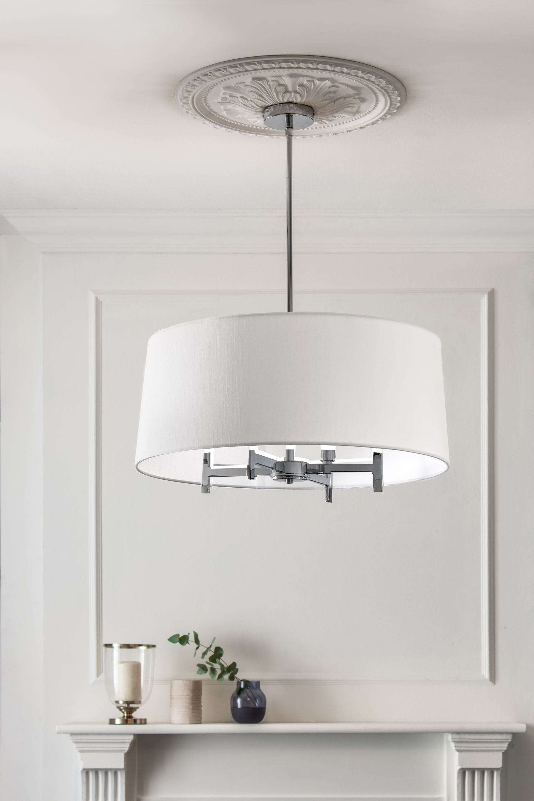 White Carrington 4 Light Chandelier Ceiling Light