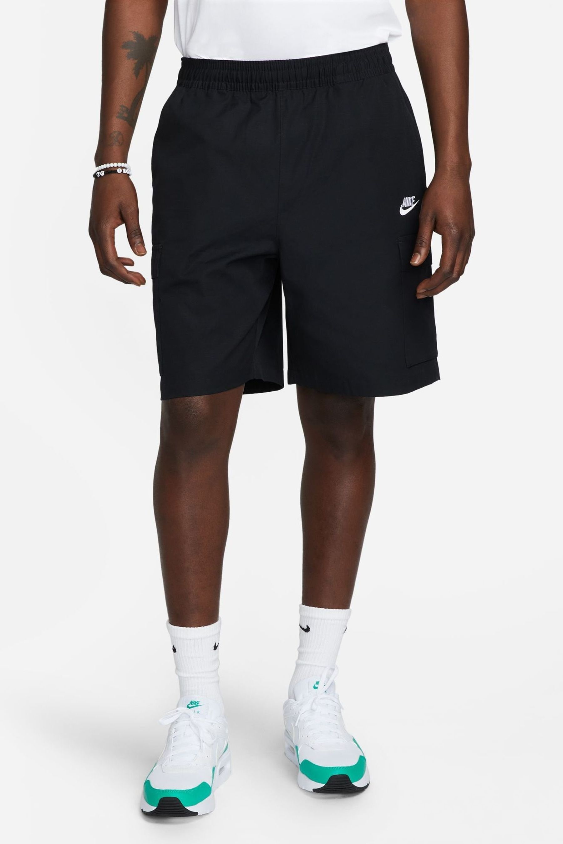 Black nike cargo shorts sales