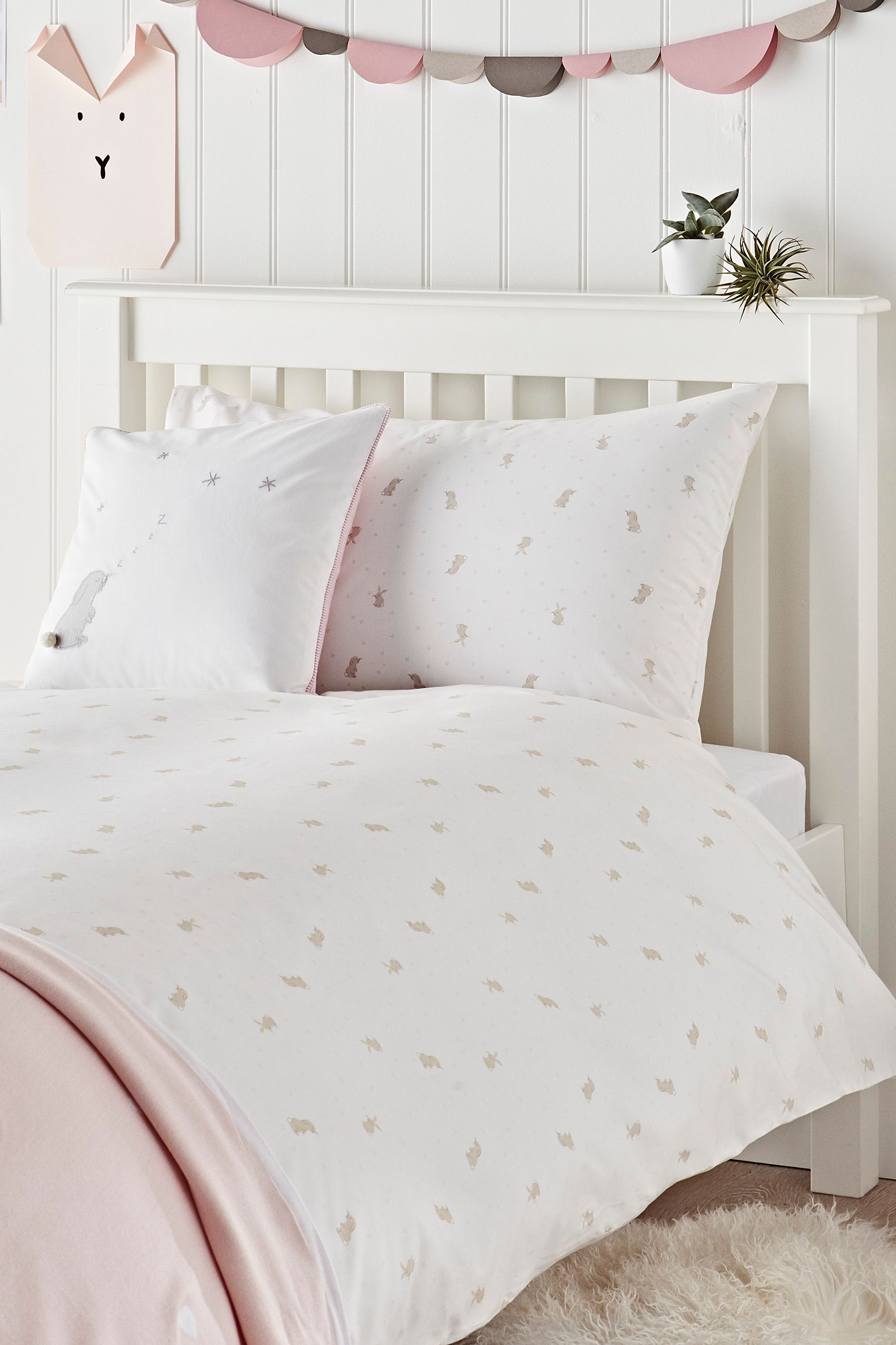 Buy The White Company White Kids Sleepy Bunny Bed Linen Set from