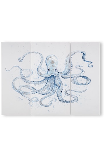 Art For The Home Set of 3 Blue Under The Sea Canvases