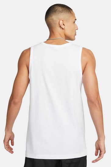 Nike White Sportswear Graphic Printed Vest