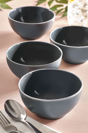 Charcoal Grey Warwick Set of 4 Bowls