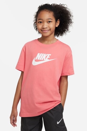 Nike Coral Pink Oversized Futura T-Shirt