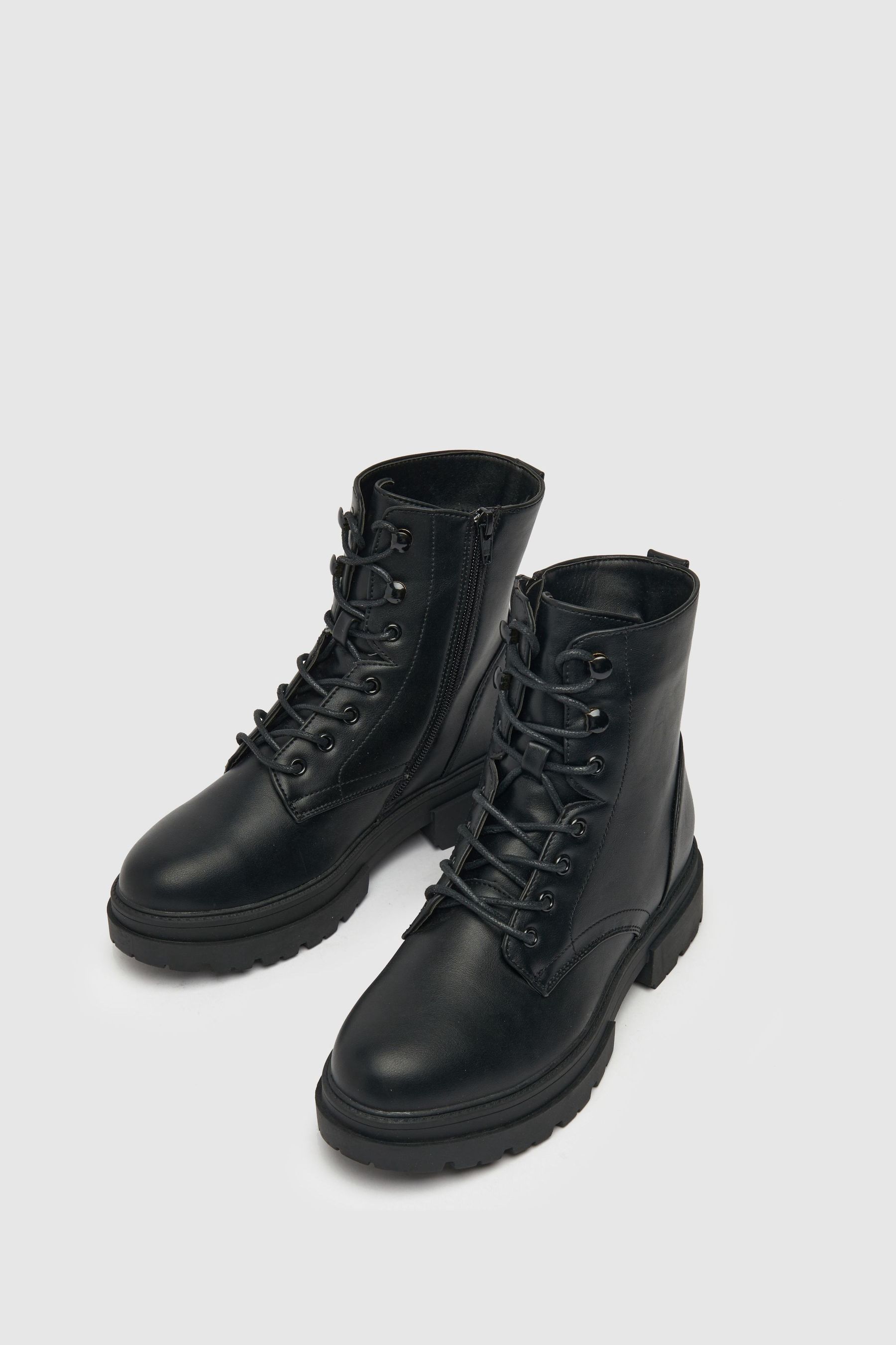 Chunky lace up boots uk cheap