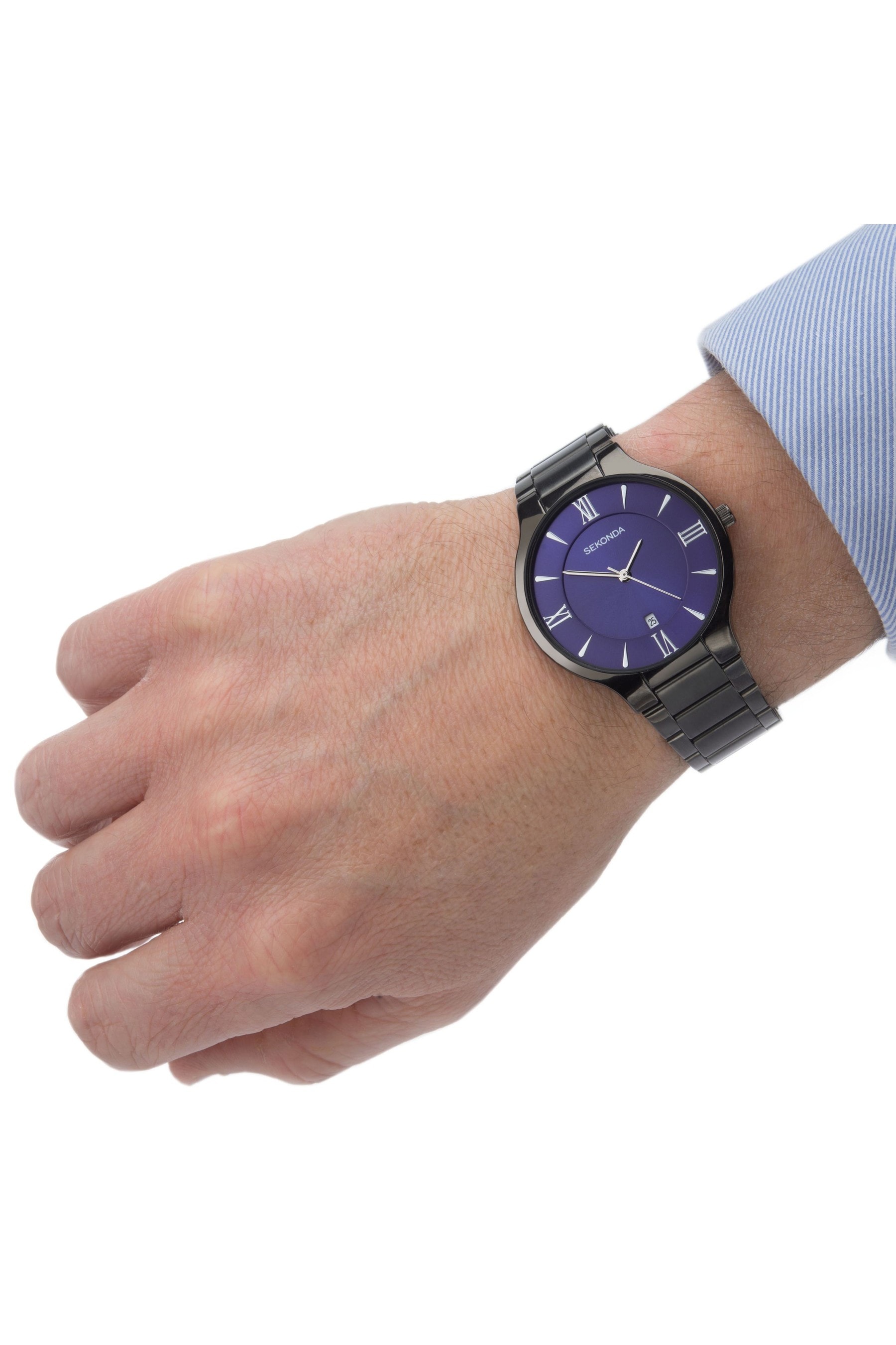 Sekonda gunmetal cheap gents watch