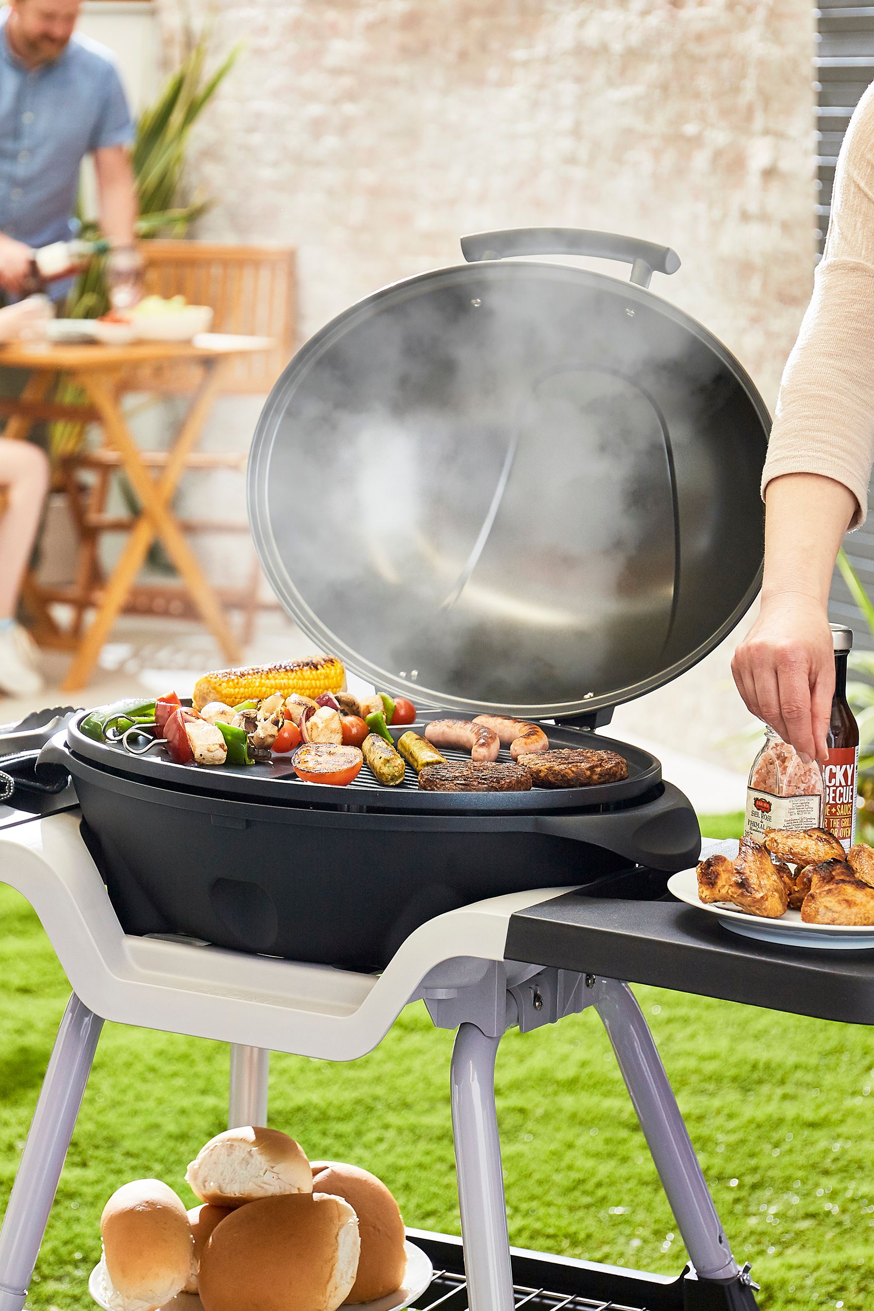 Tower Black Cerasure Electric Indoor Outdoor BBQ Grill