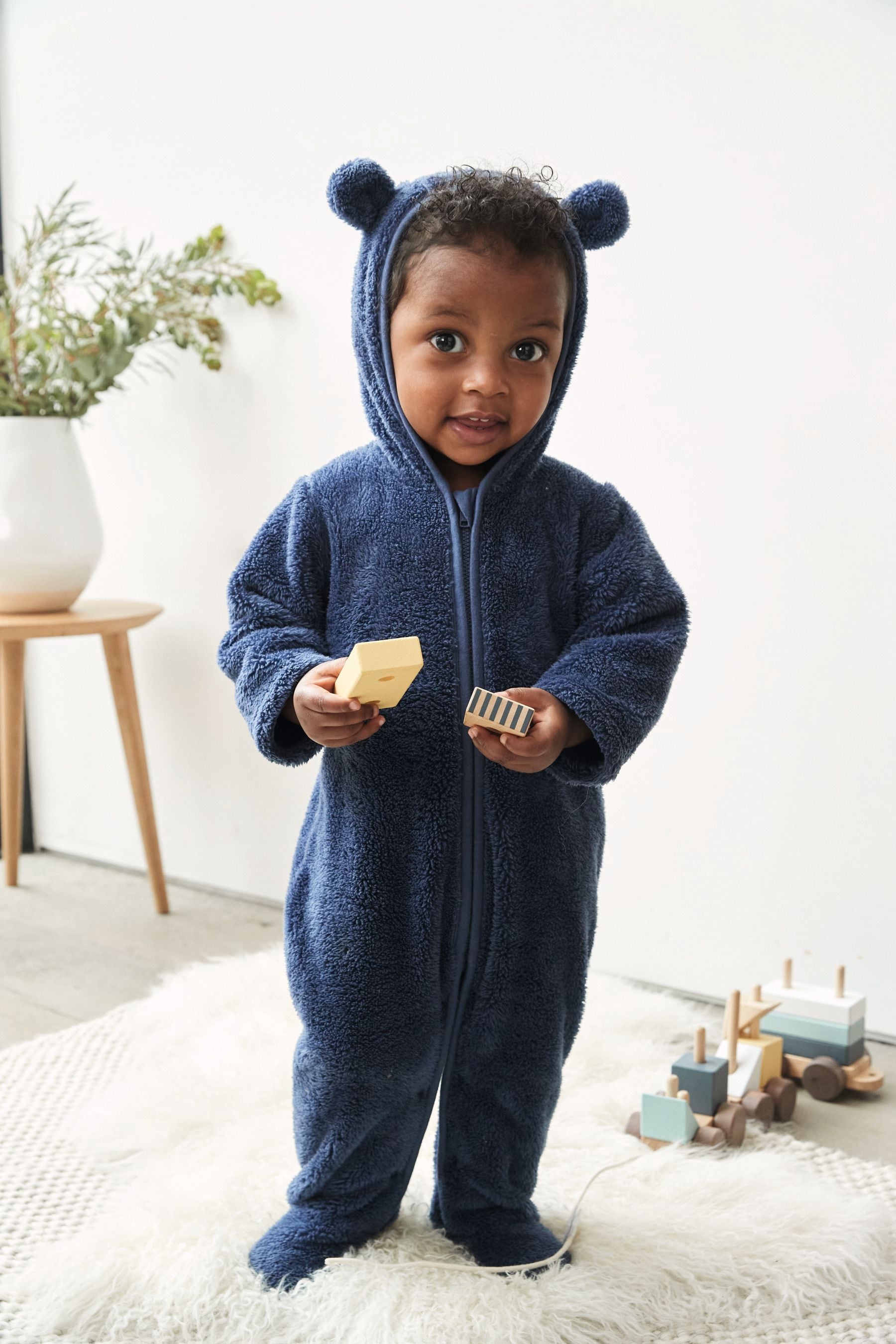 Fleece romper baby hotsell