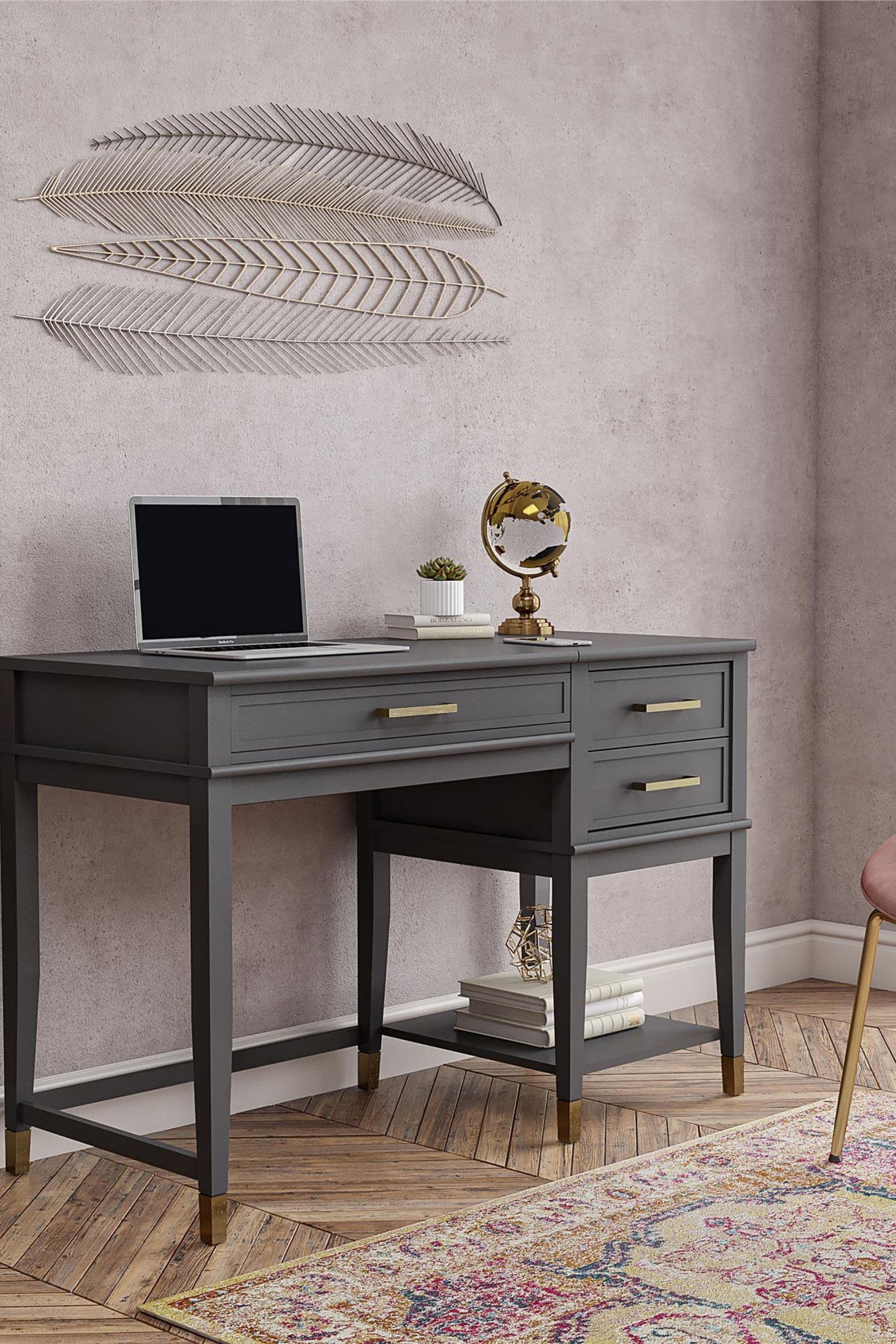 Graphite store grey desk